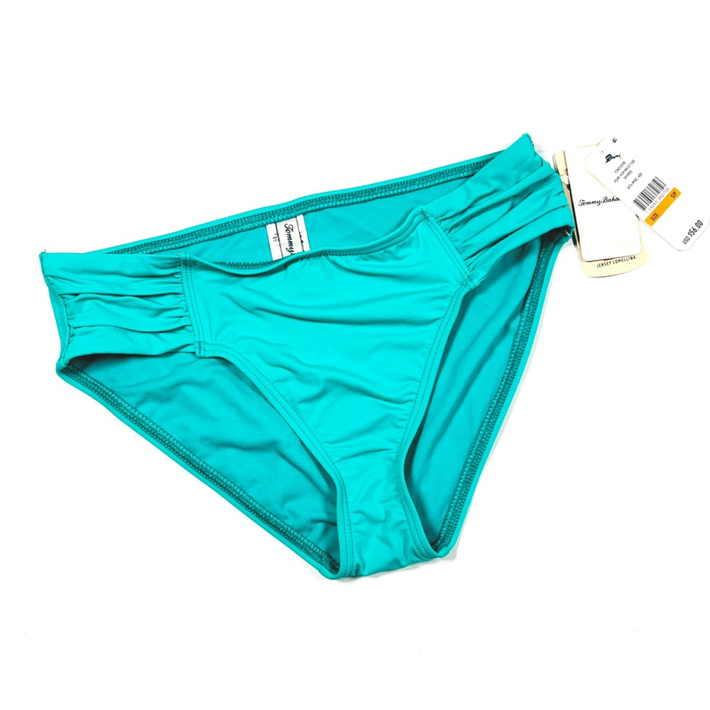NWT Tommy Bahama Bikini Bottoms Size S/P Teal Aqua Blue Green Jade